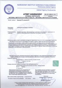 Certyfikat PZH Ekotechnologie